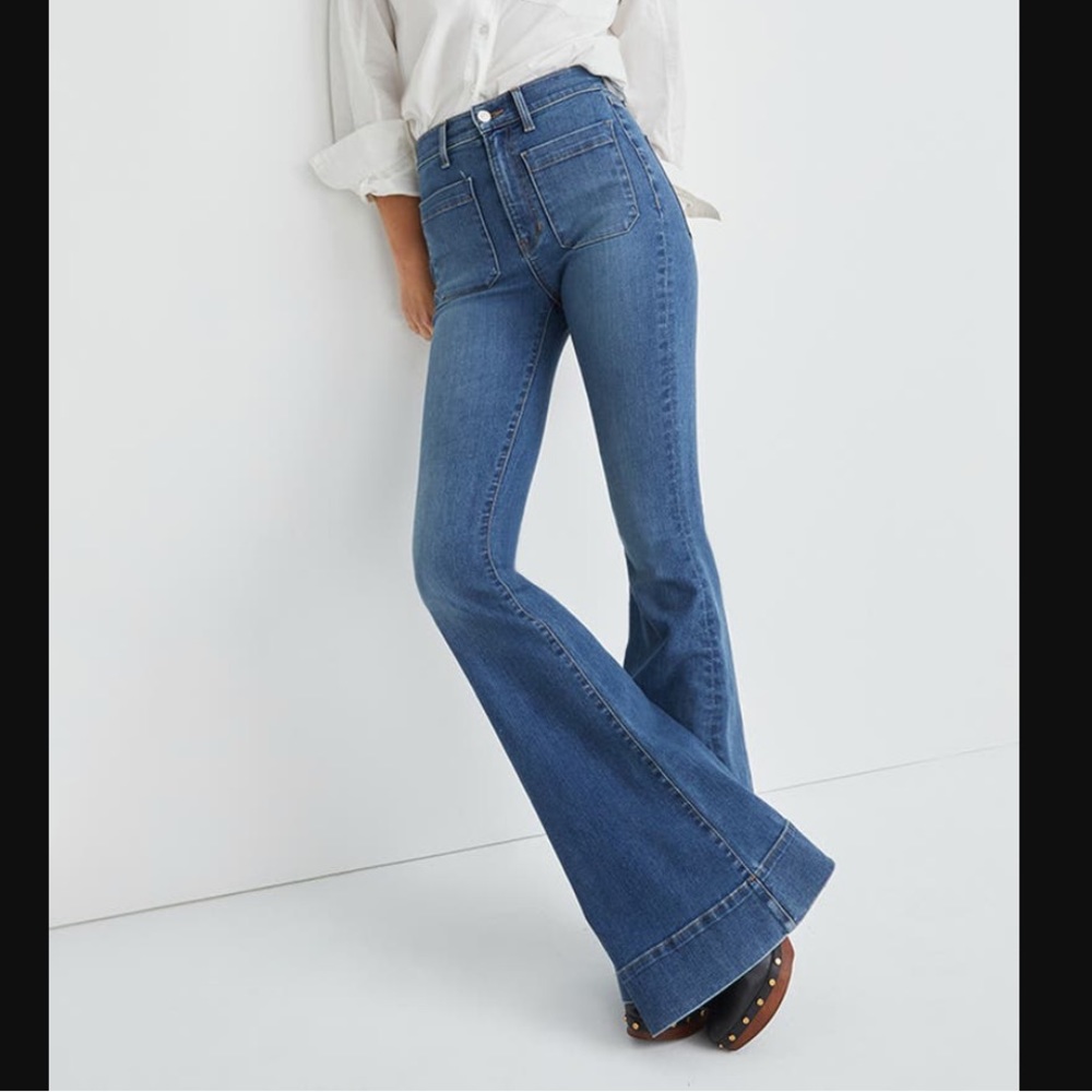 Veronica Beard Blue Flare Jeans